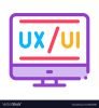 ux ui design icon vector. ux ui design sign. color symbol illustration